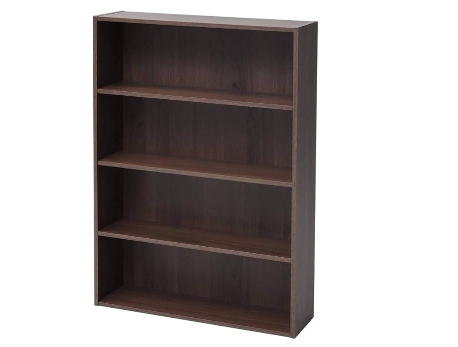 Amazon｜文庫本収納ラック 本棚 ウォルナット 幅60×奥行17×高さ89cm